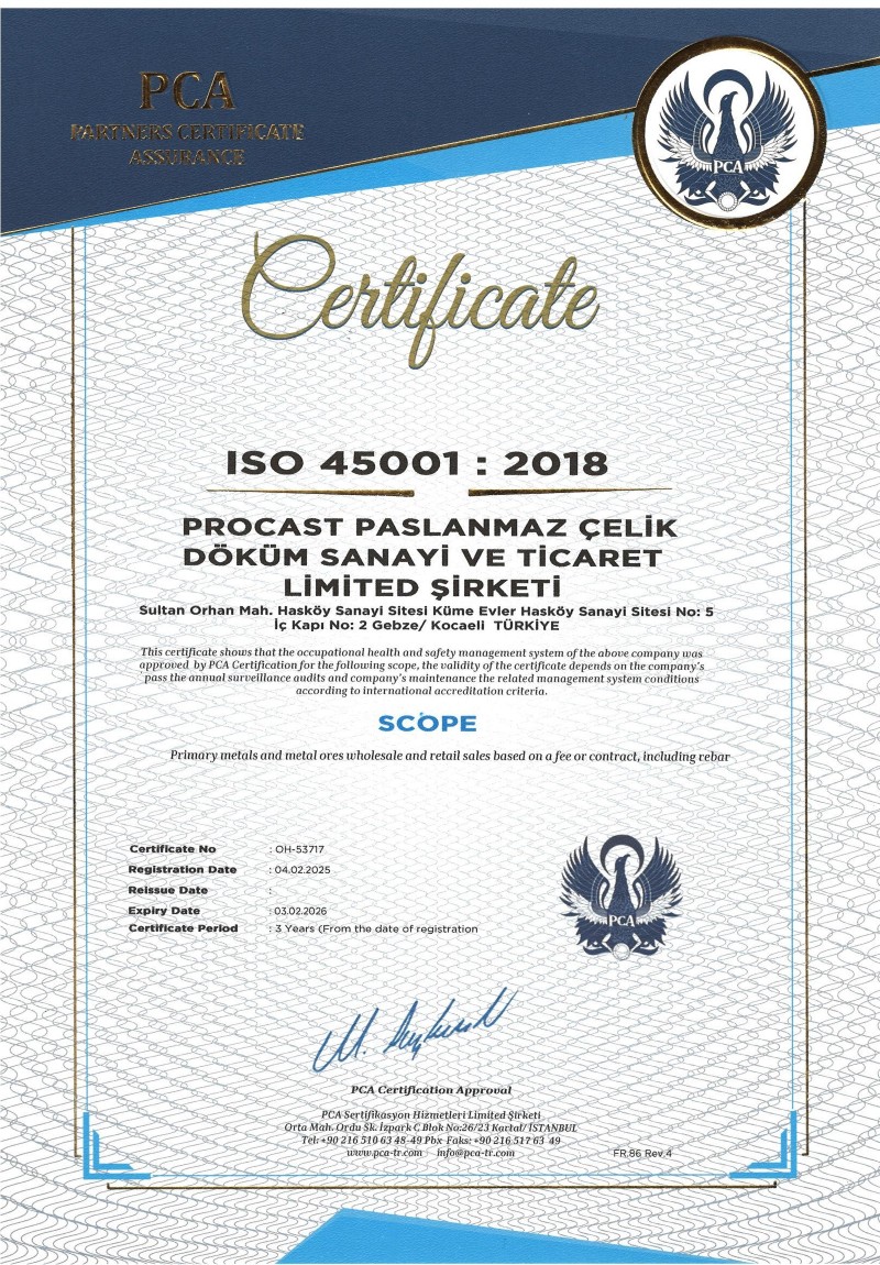 Paslanmaz Çelik ve Döküm Ürünleri | Kaliteli ve Güvenilir Üretim