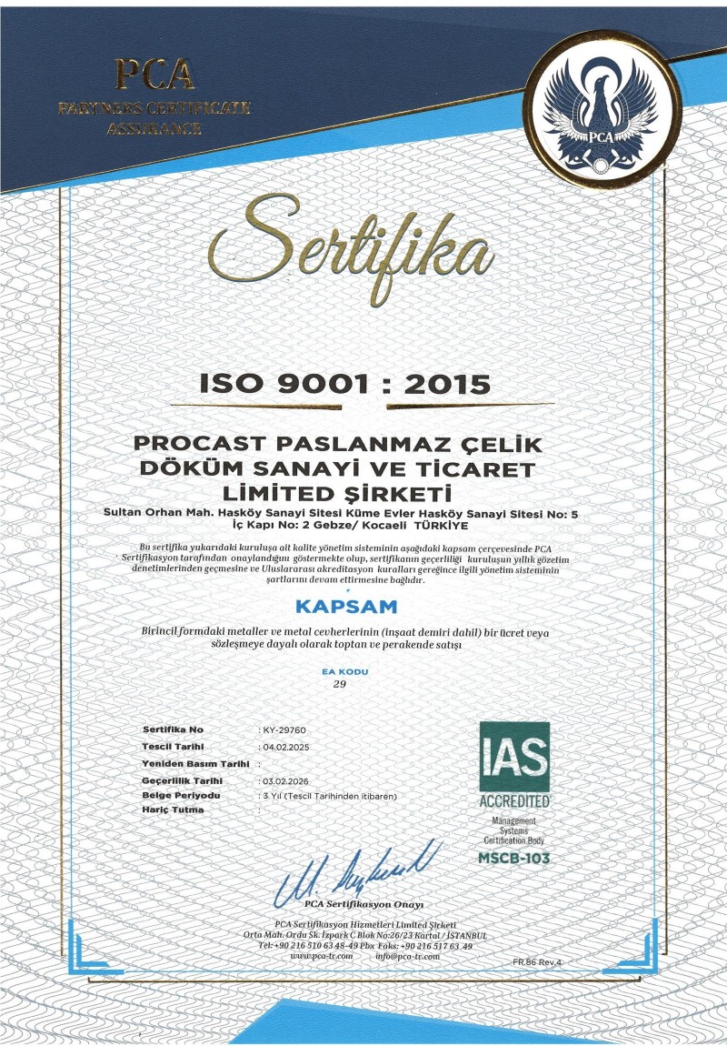 Paslanmaz Çelik ve Döküm Ürünleri | Kaliteli ve Güvenilir Üretim