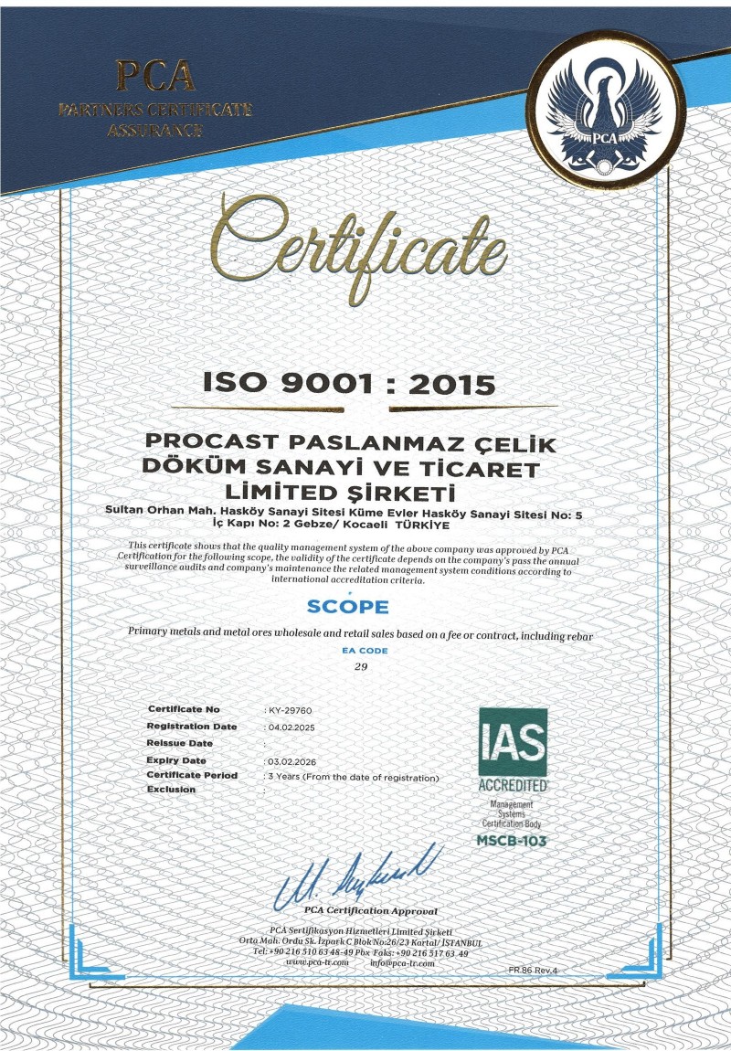 Paslanmaz Çelik ve Döküm Ürünleri | Kaliteli ve Güvenilir Üretim