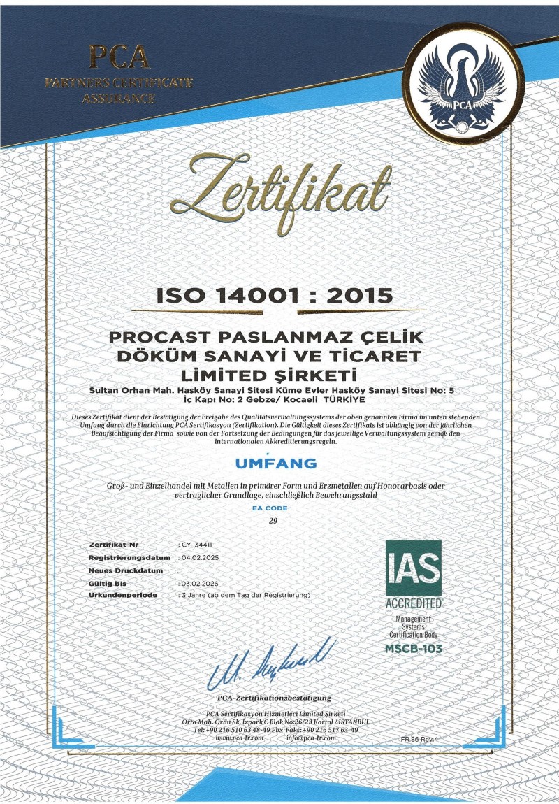 Paslanmaz Çelik ve Döküm Ürünleri | Kaliteli ve Güvenilir Üretim